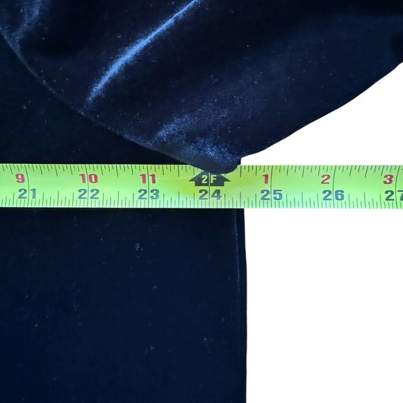 Land’s End Black Velour Mini Dress Tunic Straight V-neck 3/4 Sleeve 1X ( 16-18W) - Picture 6 of 9